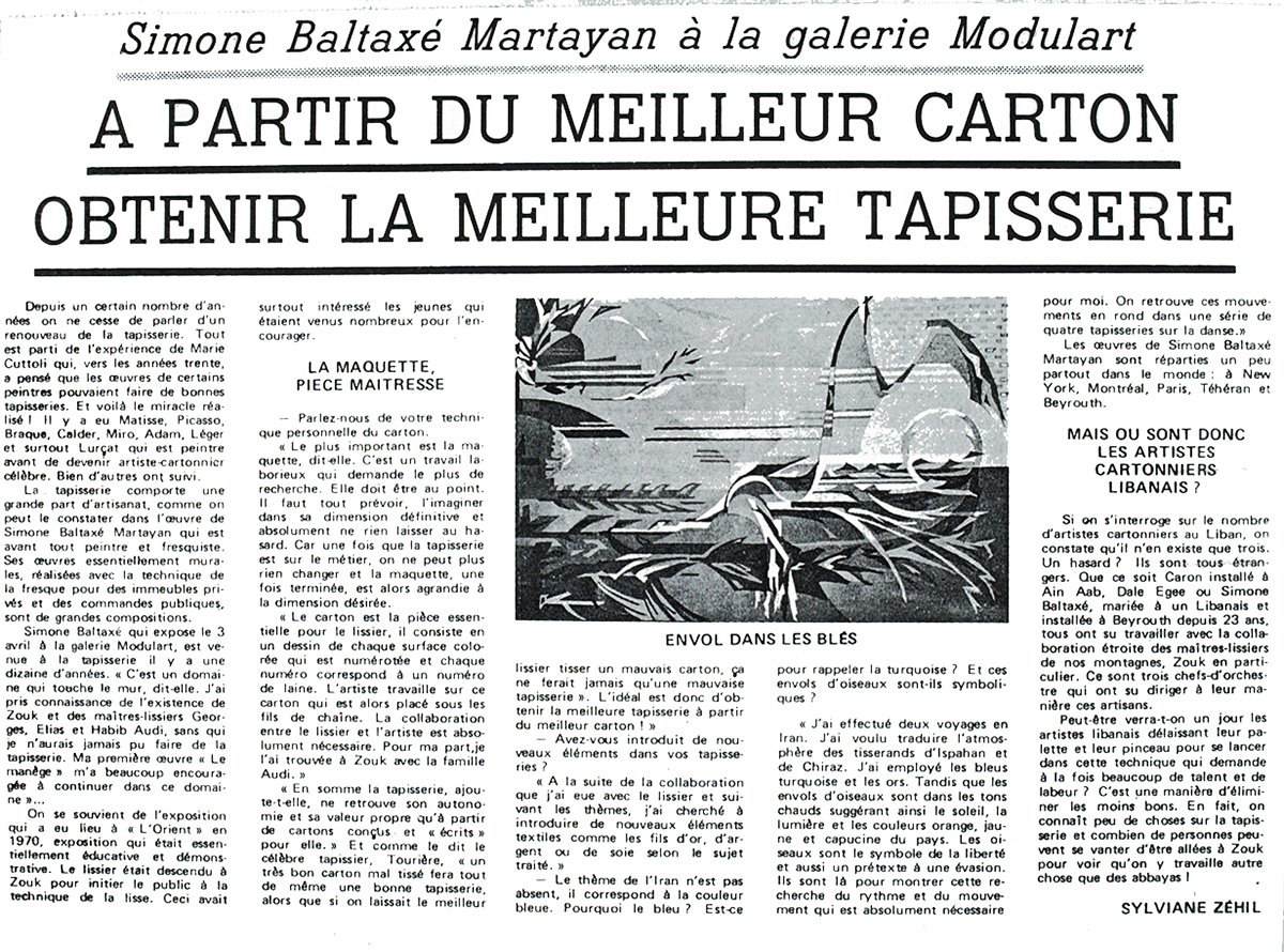 Article paru dans {L'Orient} - Liban